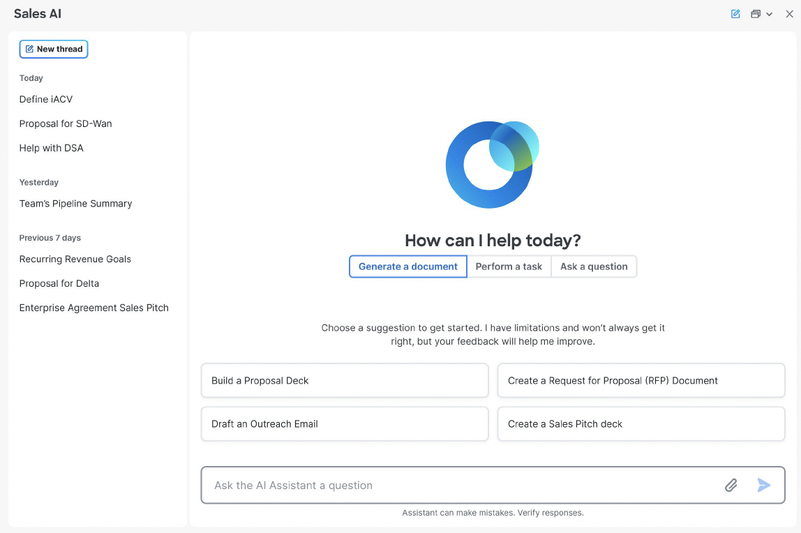 Sales AI generate a document flow